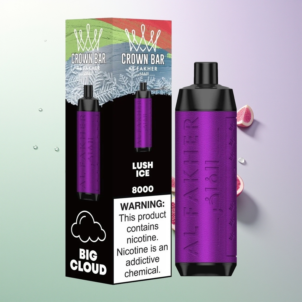 Al Fakher Crown Bar 8000 Crystal Jednokratna Vape Ledena Buјa 600mah 18ml 5mg 0.6ohm