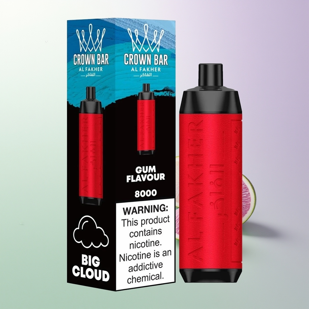 Al Fakher Crown Bar 8000 Crystal Jednokratna Vape Žvakaća Aroma 600mAh 18ml 5mg 0.6ohm 8000 Pufova