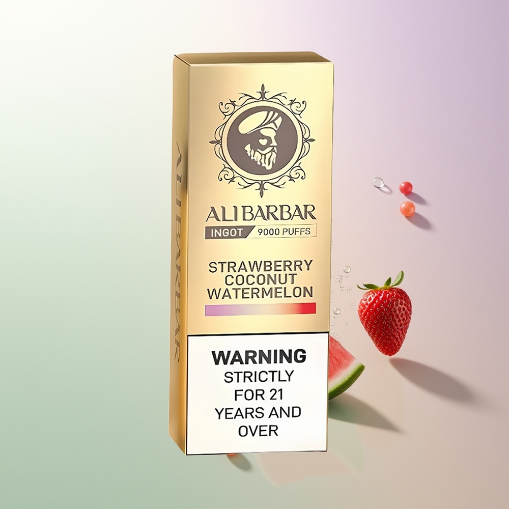 Alibarbar Ingot 9000 Puffs 22ml LED Ekran Jagoda Kokos Lubenica Srpski Dobavljači