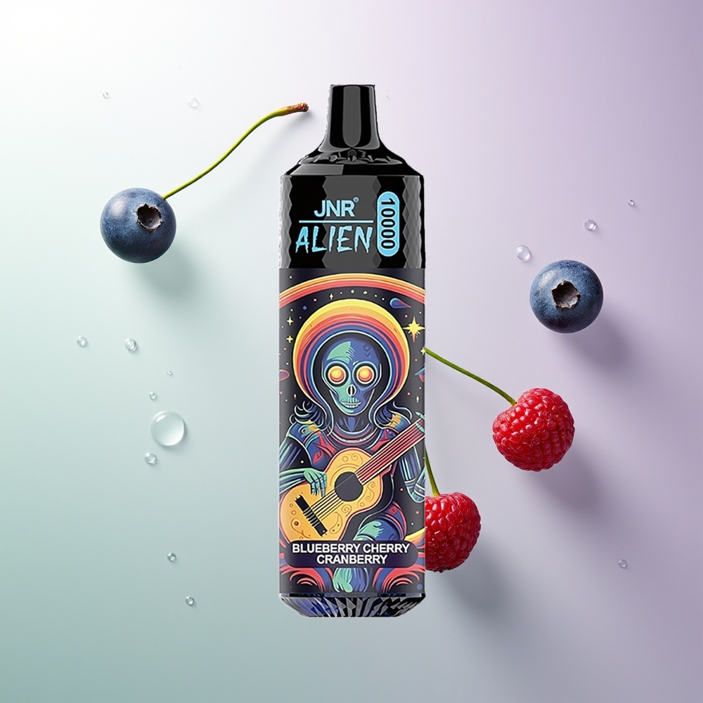 JNR Alien 10000 Puffs 850mAh 1.2 Ohm Mesh Type-C LED Borovnica Trešnja Brusnica