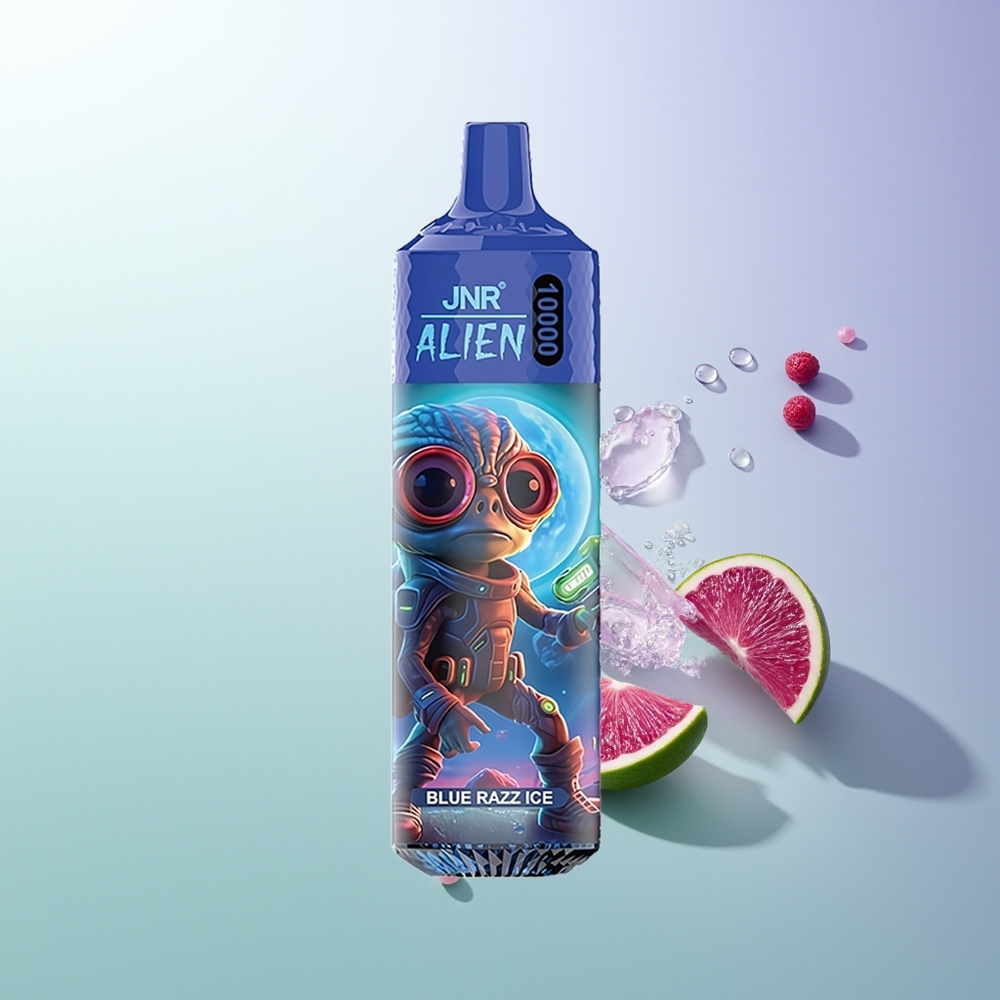 JNR Alien 10000 Puffs 850mAh Mesh Coil Type-C LED Plava Malina Led Srbija Dobavljači
