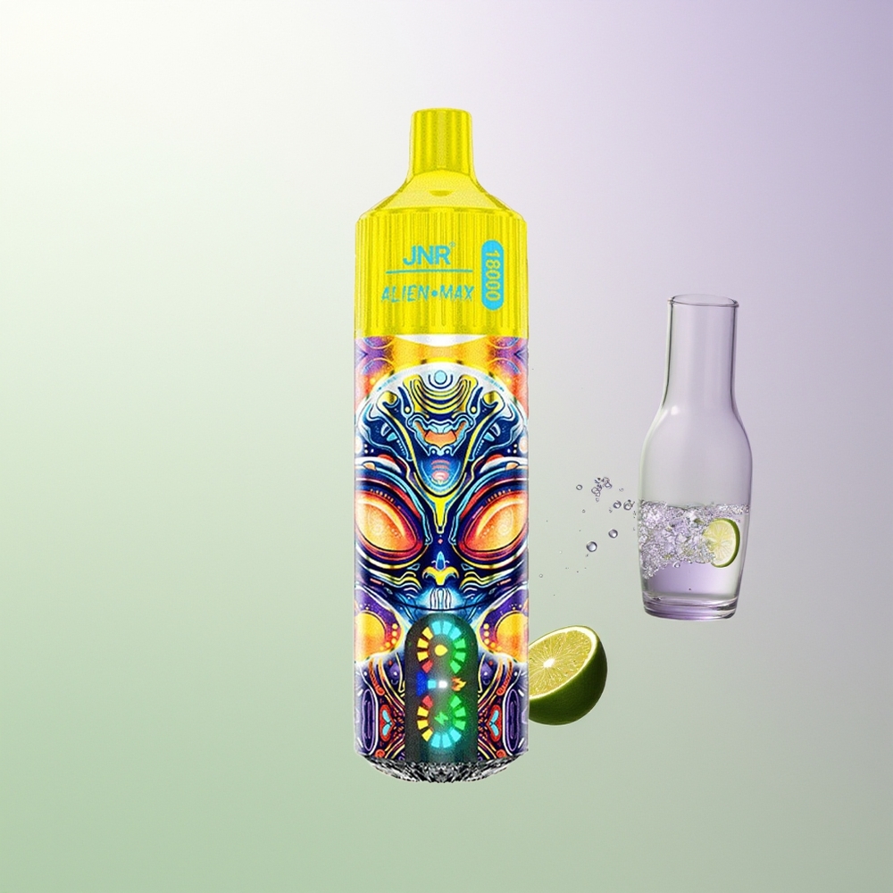 JNR Alien Max 18000 Puffs Dual Mesh Coil LED Display Limun & Lime