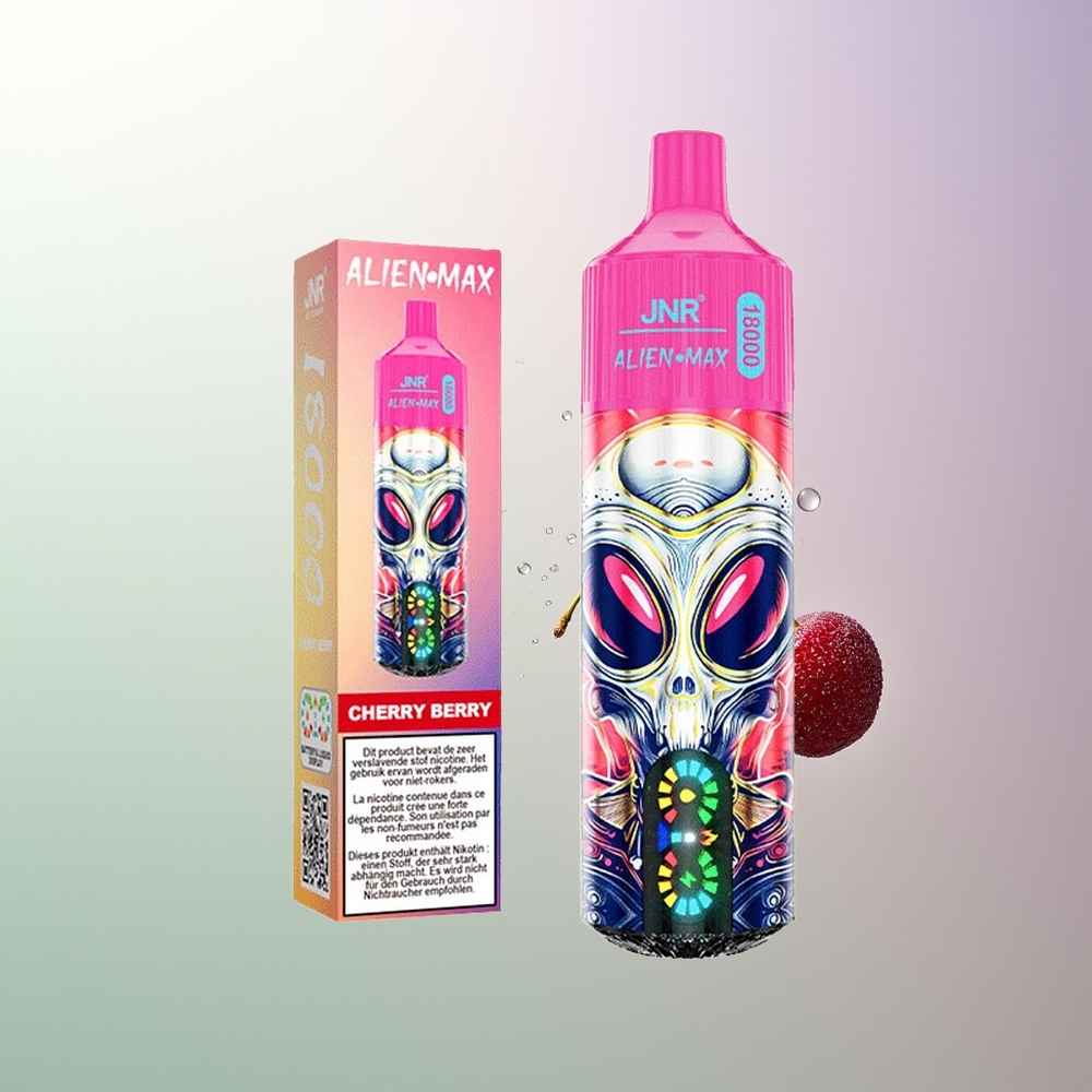 JNR Alien Max 18000 Puffs Dual Mesh Coil LED Display Trešnja Bobica Srbijanski Dobavljači