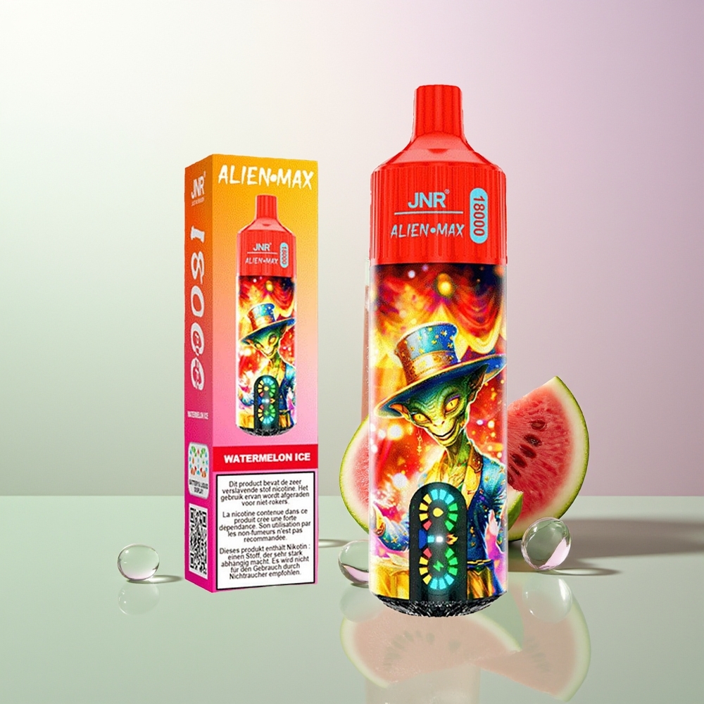 JNR Alien Max 18000 Puffs Dual Mesh Coil LED Display Watermelon Ice