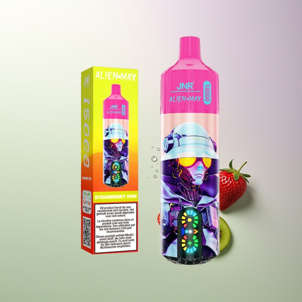JNR Alien Max 18000 Puffs Dual Mesh LED 28ml Jagoda Kivi