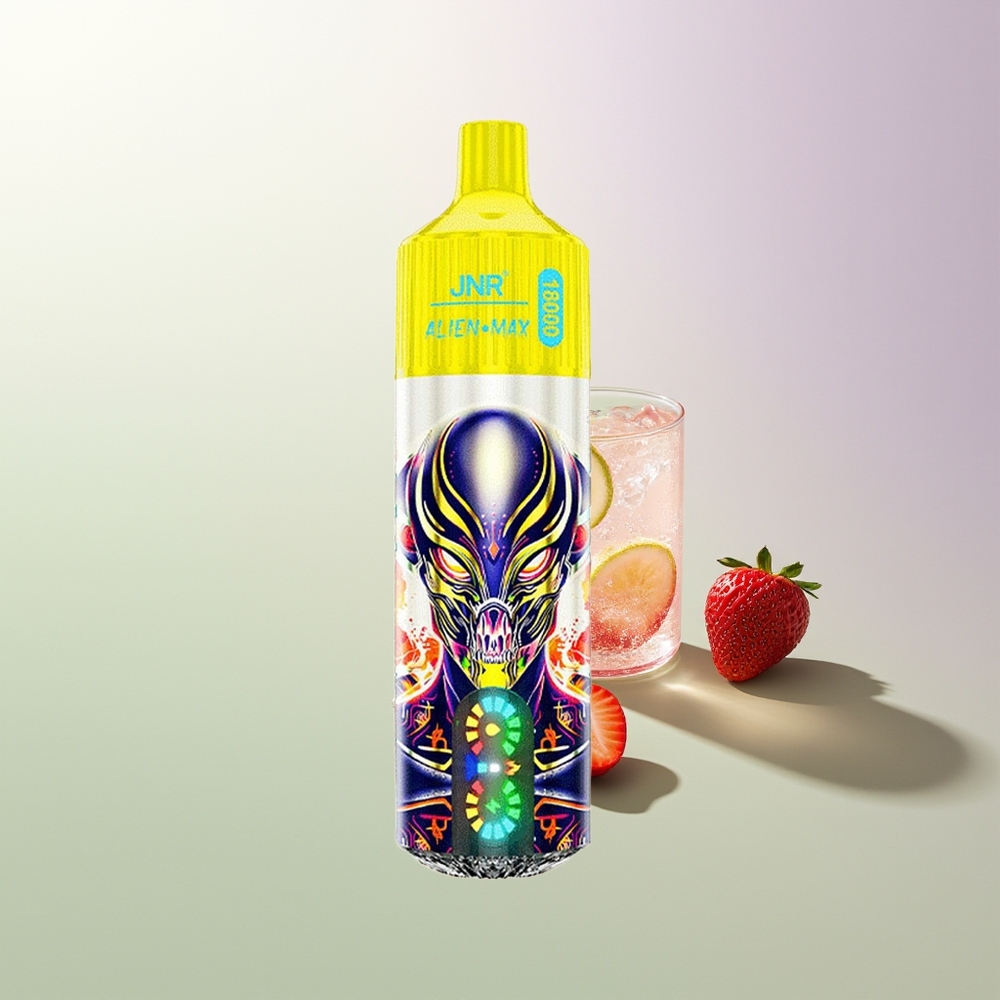 JNR Alien Max 18000 Puffs Dual Mesh Smart LED Strawberry Banana (Јагода Банана)