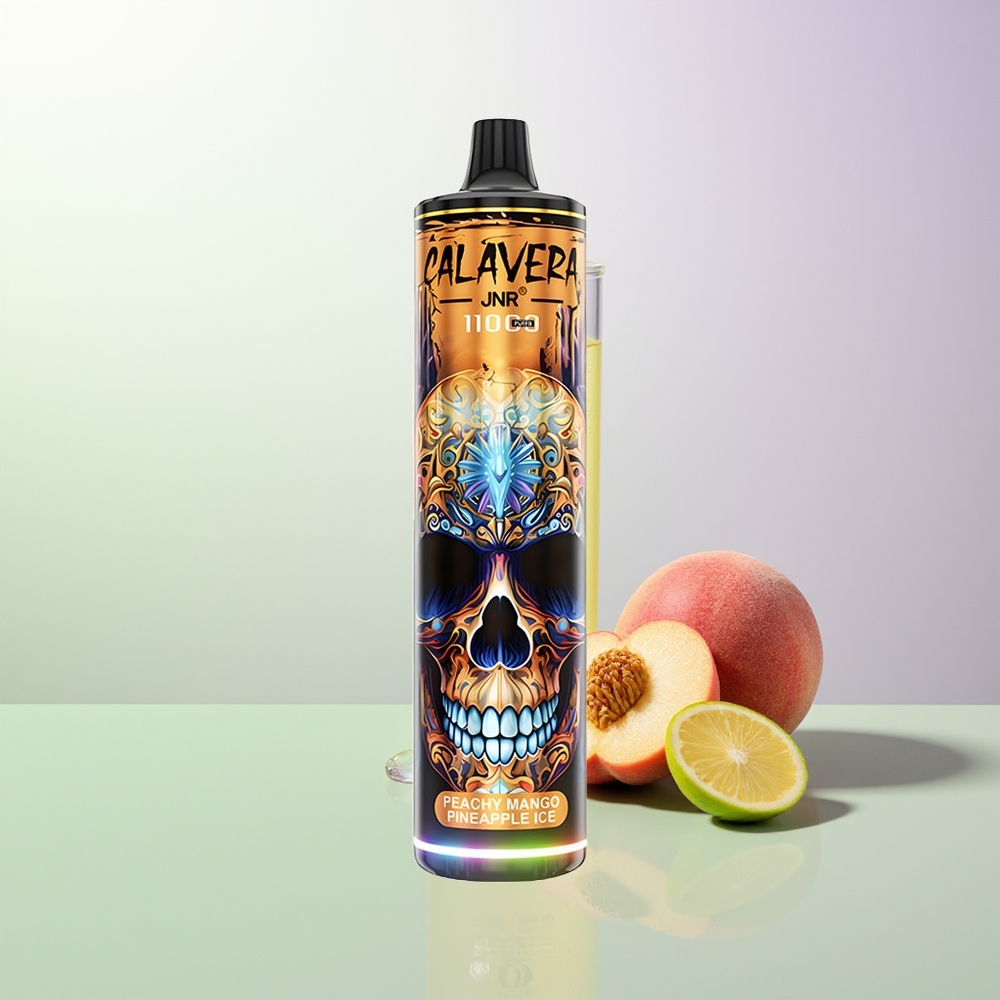 JNR Calavera 11000 Pufova Baterija 850mAh Tip-C Punjenje 21ml 1.0ohm Mesh 0%2%5% Nikotina Breskva Mango Ananas Led Srpski Distributeri