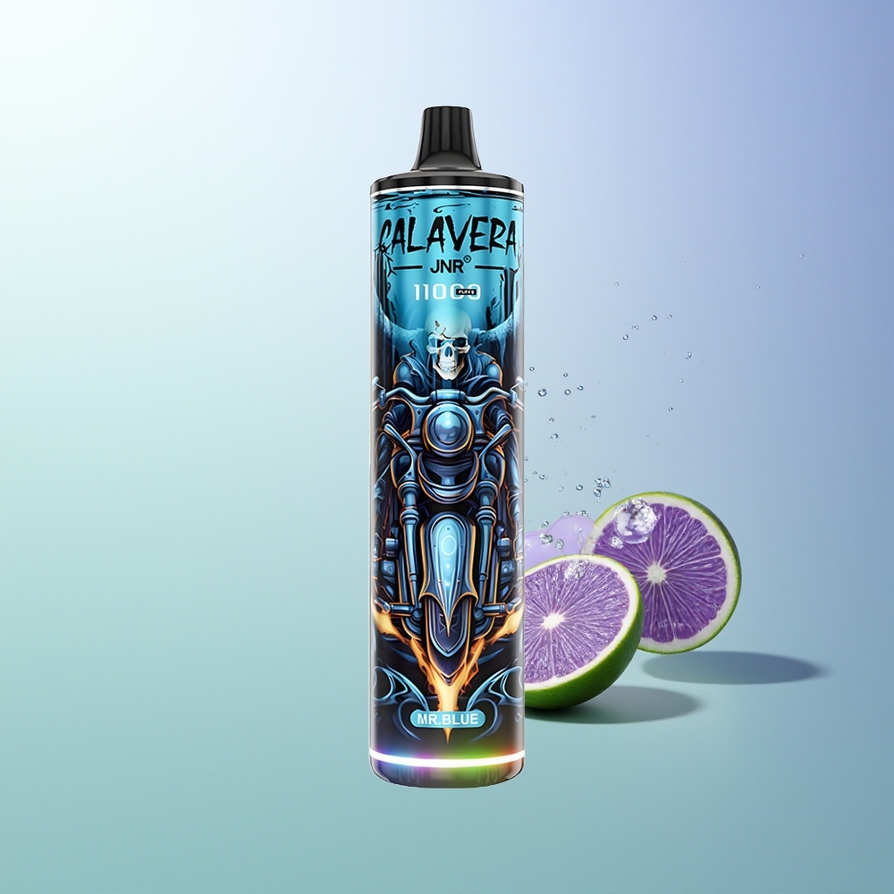 JNR Calavera 11000 Pufova Punjač Type-C Baterija 850mAh 21ml Tekućina 1.0ohm Mrežasti Namotaj 0% 2% 5% Nikotina Plavi