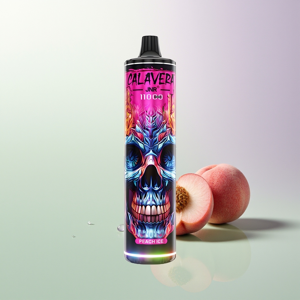 JNR Calavera 11000 Pufova Tip-C Punjenje 850mAh 21ml 1.0ohm Mesh 0%2%5% Nikotina Breskva Led