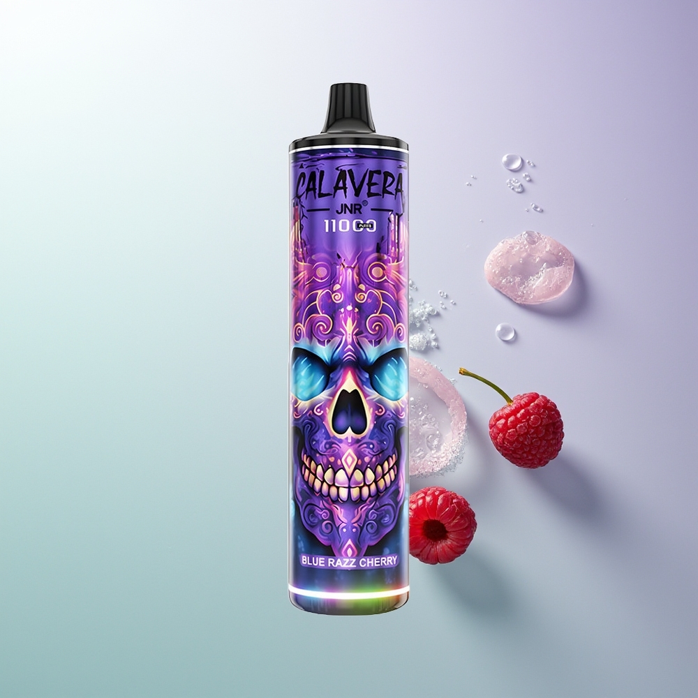 JNR Calavera 11000 Pufova Tip-C Punjenje 850mAh 21ml 1.0ohm Mesh 0%2%5% Plava Malina Trešnja Srbija Dobavljači