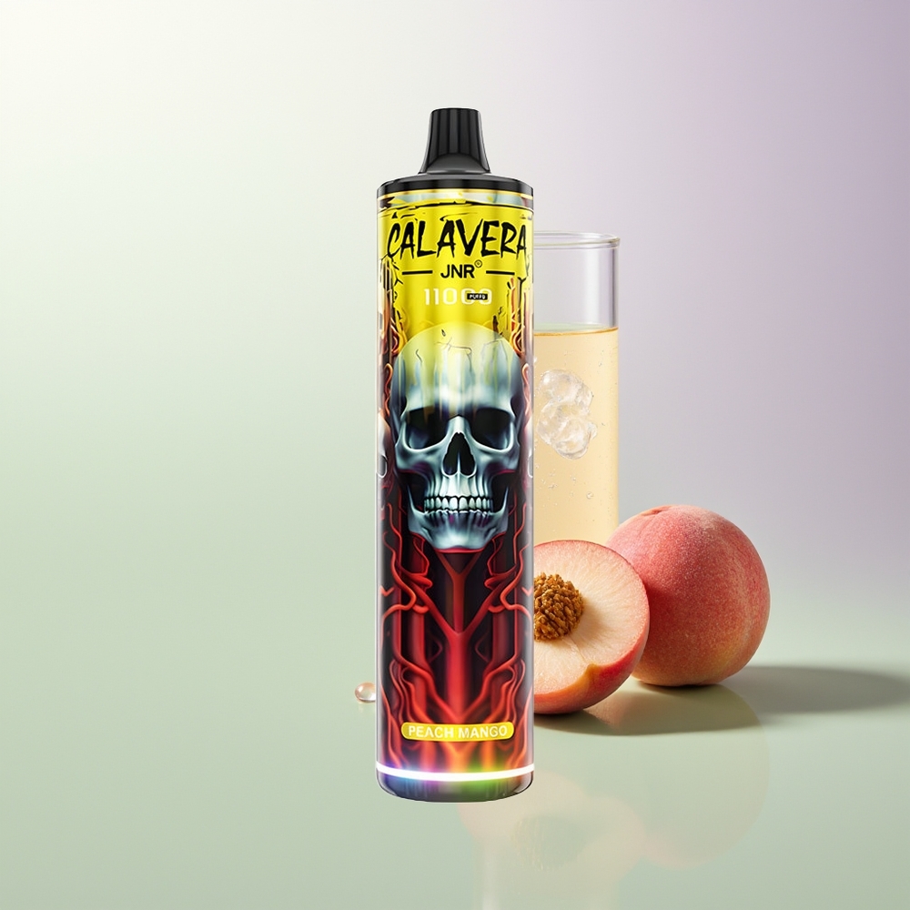 JNR Calavera 11000 Pufova Tip-C Punjenje 850mAh Baterija 21ml Tekućina 1.0ohm Mesh Zavojnica 0%2%5% Nikotina Breskva Mango