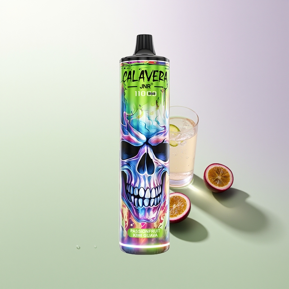 JNR Calavera 11000 Pufova Tip-C Punjenje 850mAh Baterija 21ml Tekućina 1.0ohm Mrežasti Kalem 0%2%5% Nikotina Pasiflora Kivi Guava