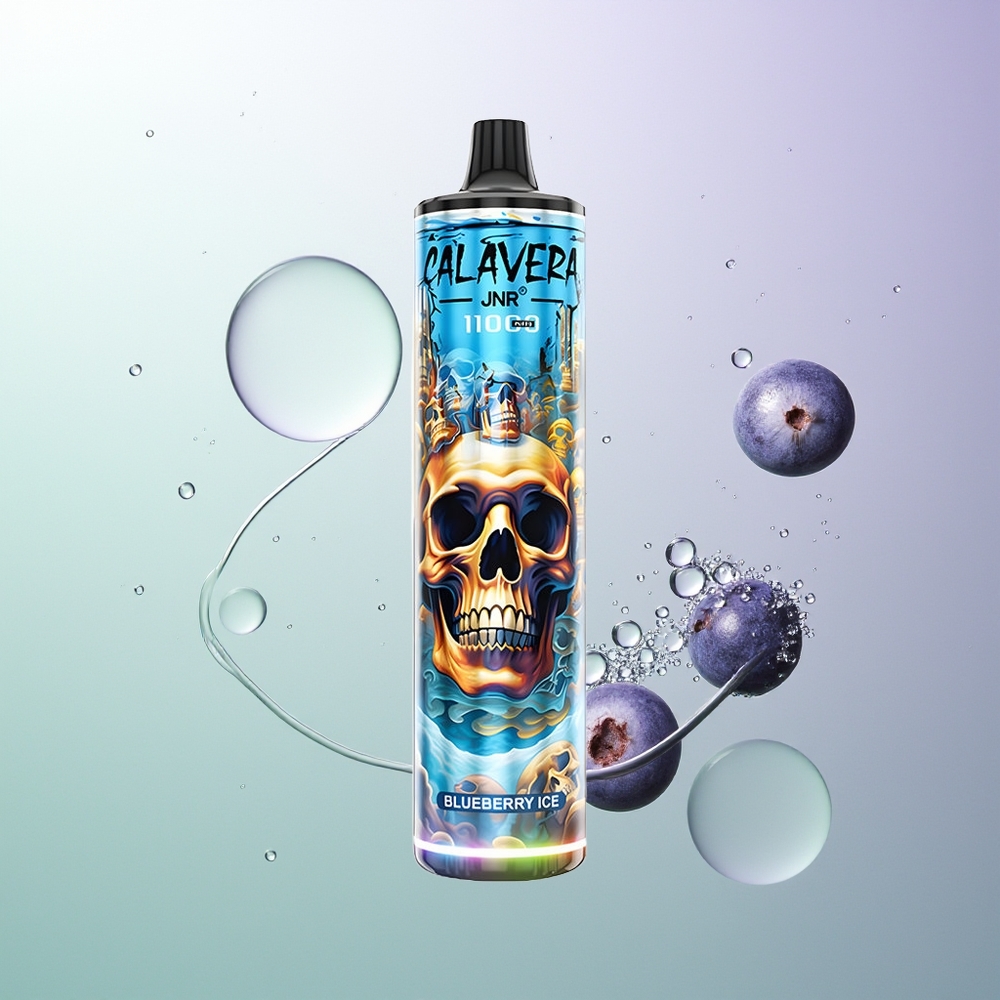 JNR Calavera 11000 Pufova Tip-C punjenje 850mAh 21ml 1.0ohm Mesh 0%2%5% Nikotina Borovnica Led