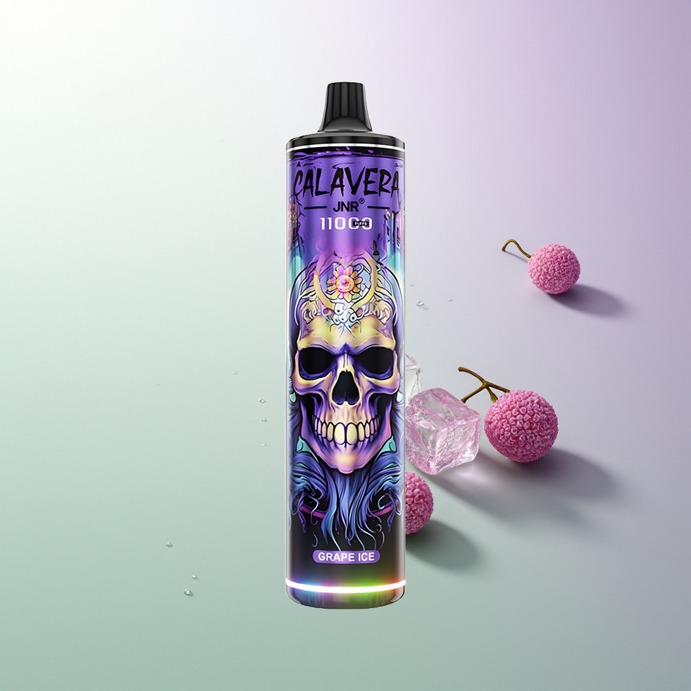 JNR Calavera 11000 Pufova Tip-C punjenje 850mAh 21ml 1.0ohm Mesh 0%2%5% Nikotina Grožđe Led Srbija Wholesalers