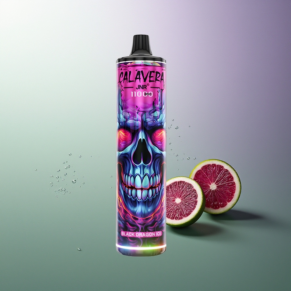 JNR Calavera 11000 Pufova Tip-C punjenje 850mAh Baterija 21ml Tecnost 1.0ohm Mreža Crni Zmaj Led