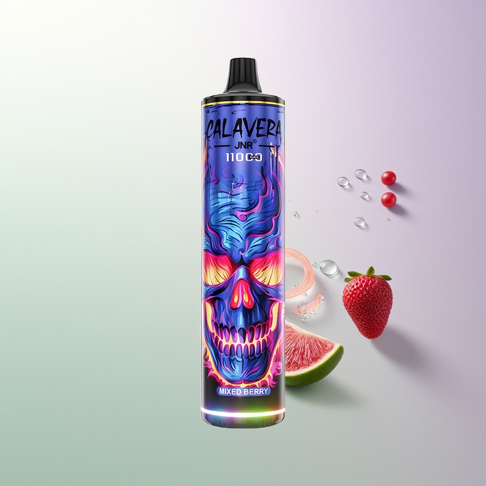 JNR Calavera 11000 Pufova sa Type-C punjenjem, 850 mAh Baterija, 21ml Tečnost, 1.0ohm Mesh Kalem, Mešano Bobice Srbijski Veleprodaja