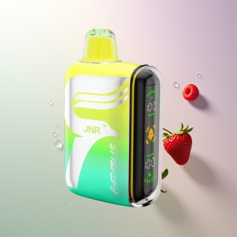 JNR Capsule 15000 Puffs 850mAh 20ml Dual Mesh Coil Smart LED Display Boost Mode Type-C Jagoda Malina Trešnja