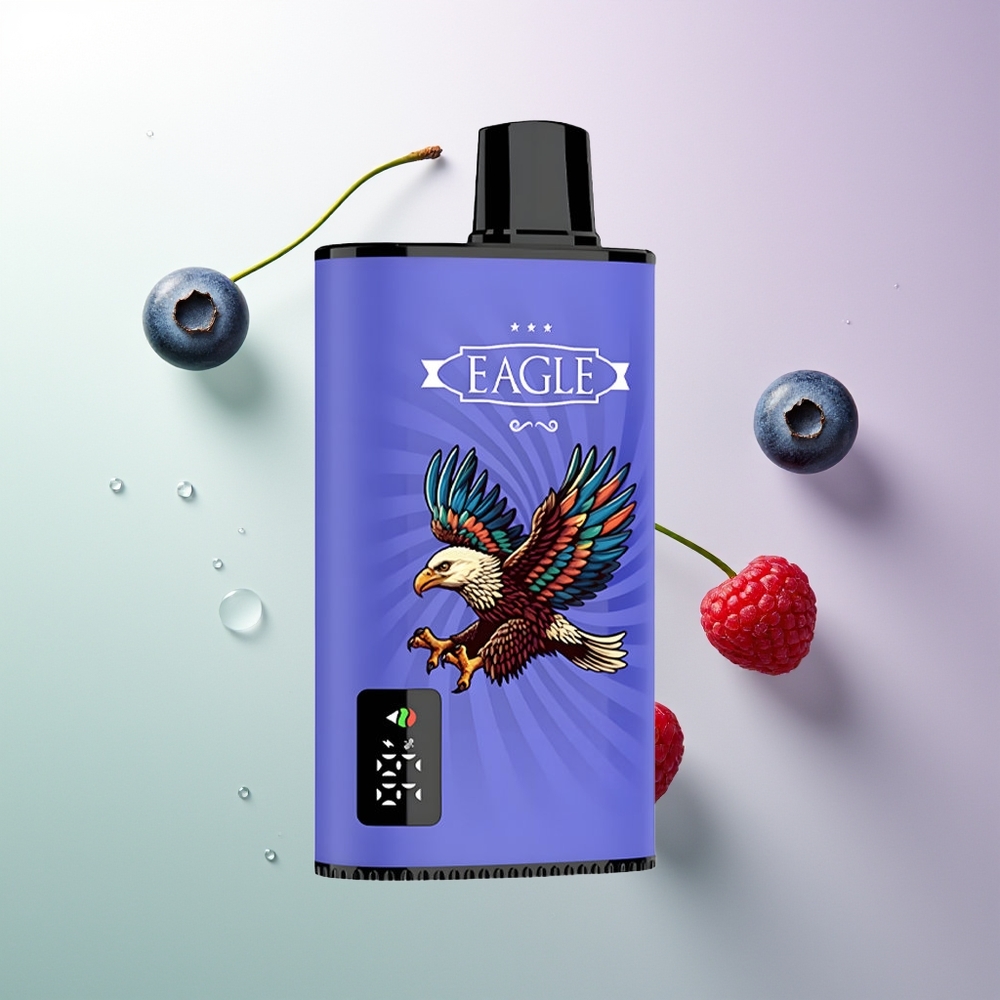 JNR EAGLE Smart 23000 Puffs Digital Screen 1.0ohm Mesh Coil 750mAh Type-C Plava Borovina Malina Trešnja Srbija Dobavljači