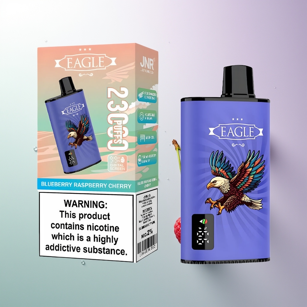 JNR EAGLE Smart 23000 Puffs Digital Screen 1.0ohm Mesh Coil 750mAh Type-C Plava Borovina Malina Trešnja Srbija Dobavljači