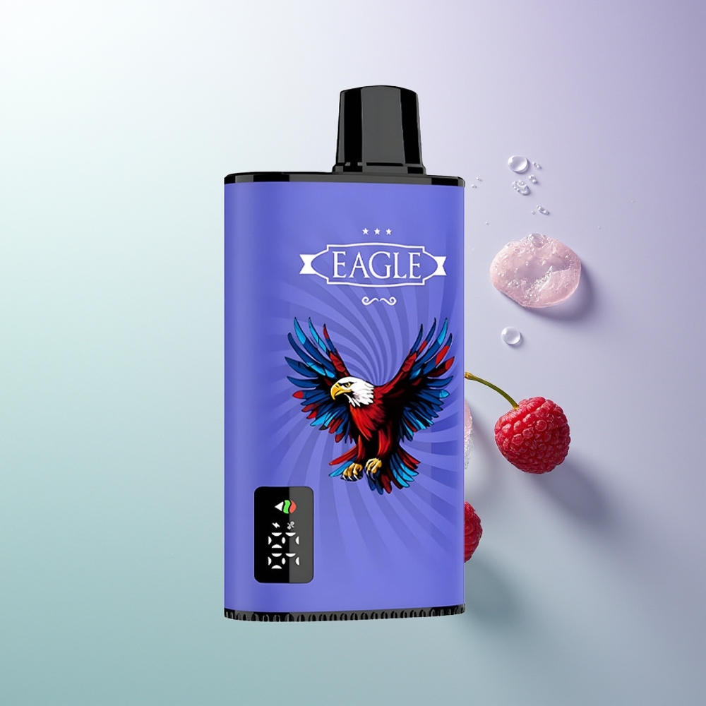 JNR EAGLE Smart 23000 Puffs Digital Screen Mesh Coil Adjustable Airflow Type-C Плава Малина Трешњевита (Blue Razz Cherry)