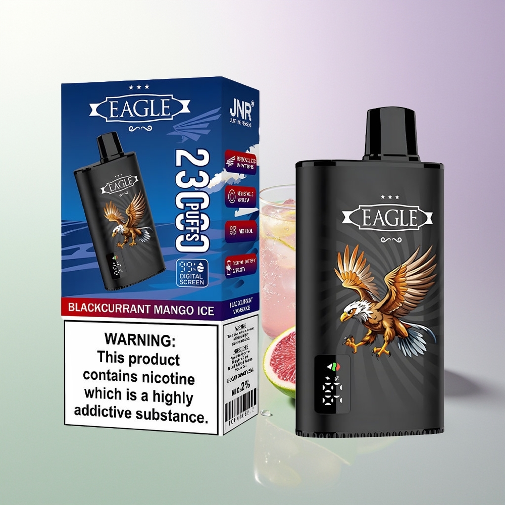 JNR EAGLE Smart 23000 Pufova Digitalni Ekran 1.0ohm Mesh Coil Podesivi Protok Vazduha 750mAh Baterija Type-C Punjenje 25ml