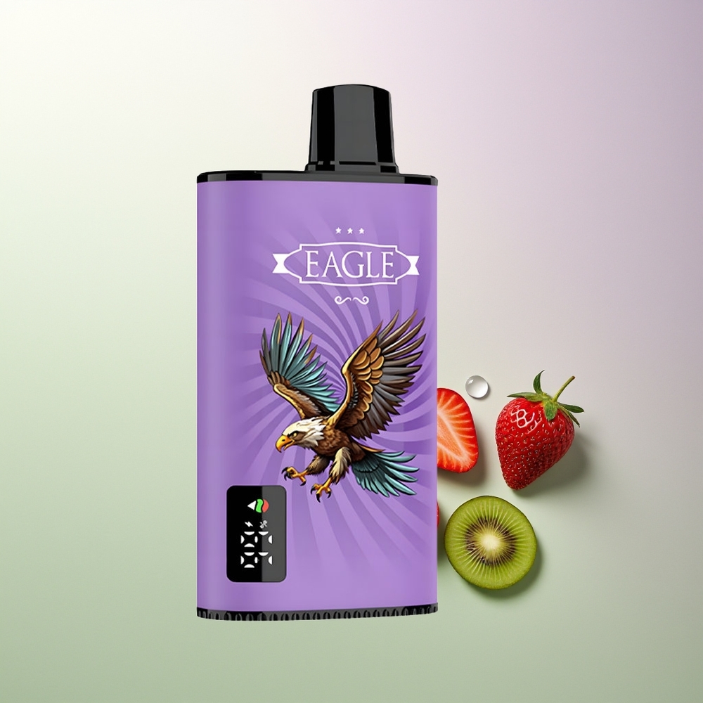 JNR EAGLE Smart 23000 Pufova Digitalni Ekran 1.0ohm Mesh Kalem Podesivi Protok Vazduha 750mAh Baterija 25ml Tekućine Jagoda Kivi