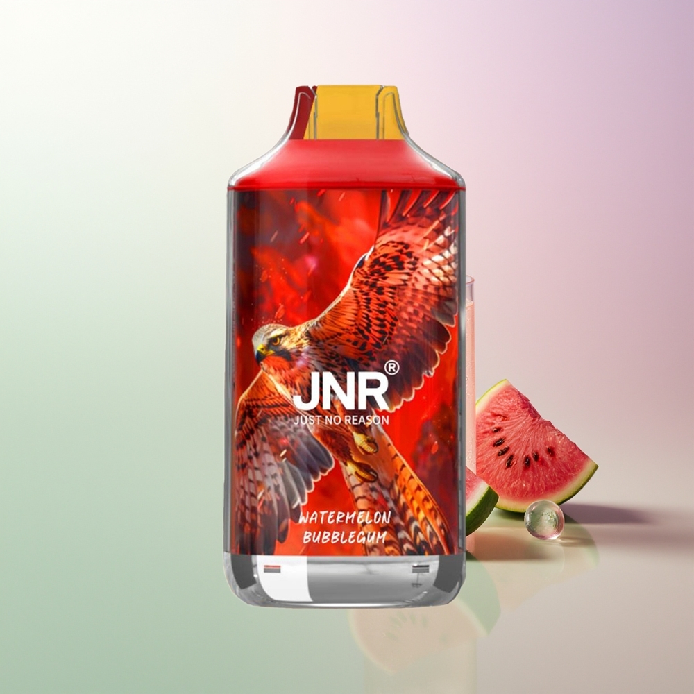 JNR Falcon 16000 Puffs 850mAh 22ml Dual Mesh Coil Type C & Lightning Smart LED Display 0% 2% Lubenica Žvakaća Guma