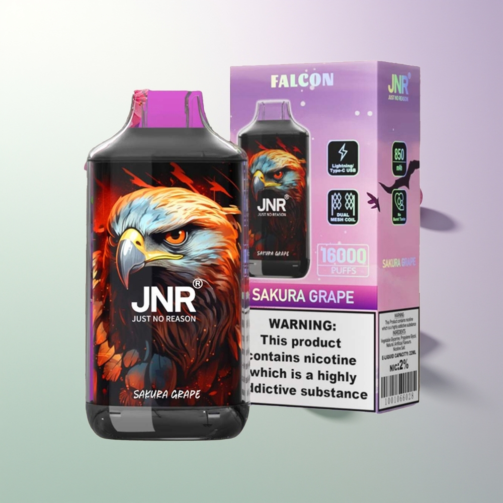 JNR Falcon 16000 Puffs Dual Mesh Coil 850mAh Type C LED Sakura Grozd Kombinacija Srbija Dobavljači