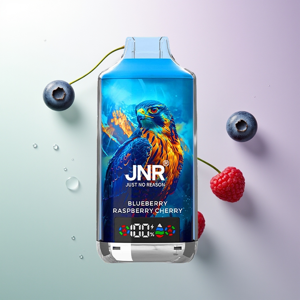 JNR Falcon X 18000 Puffs 750mAh 24ml Dvostruka Mreža i Dvostruko Jezgra Digitalni Ekran Type-C Brzo Punjenje 0% 2% 5% Borovnica Malina Trešnja