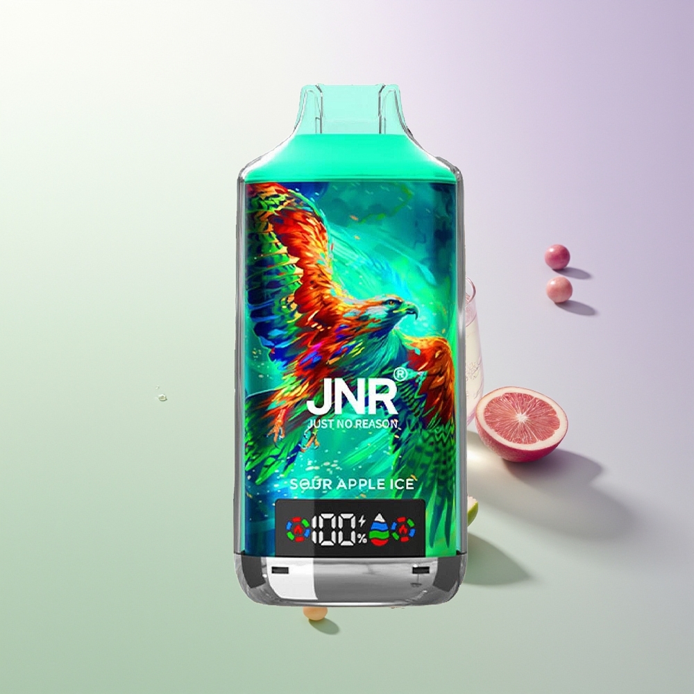 JNR Falcon X 18000 Pufova 750mAh 24ml Dvostruka Mreža i Dvostruko Jezgro Brzo Punjenje Type-C Digitalni Ekran Kisela Jabuka Led