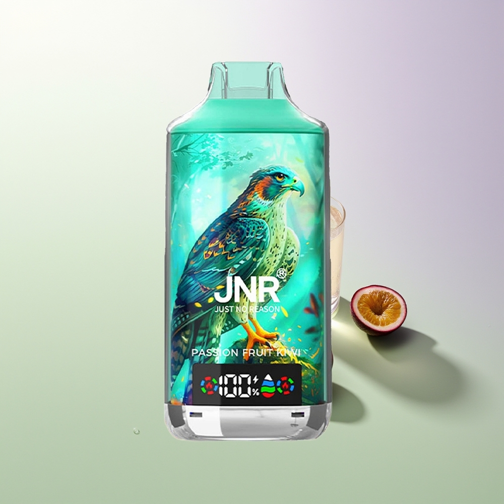 JNR Falcon X 18000 Pufova Dual Mesh Coil Digital Display 24ml Tip C Brza Punjenje 0%2%5% Pasiflora Kivi