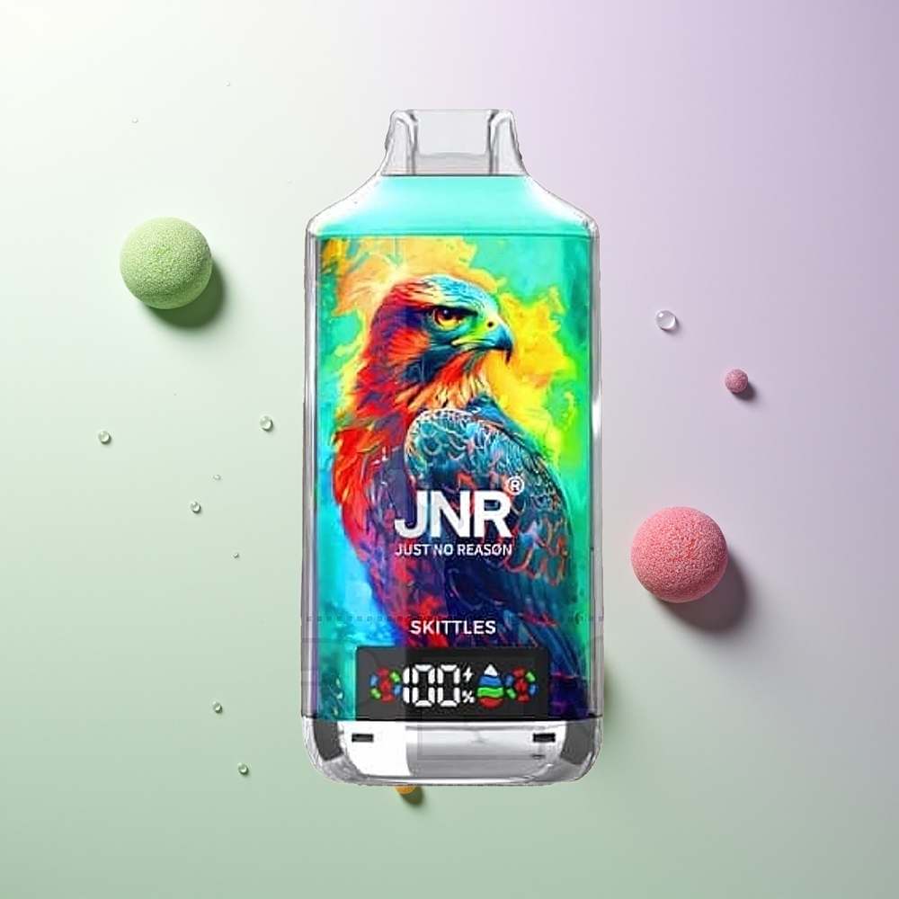 JNR Falcon X 18000 Pufova Dual Mesh Coil Digital Display 24ml Tip-C Brzo Punjenje 0%2%5% Skittles
