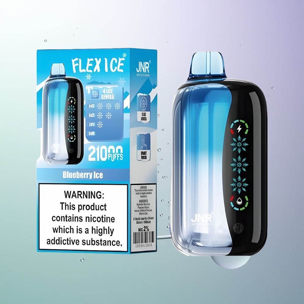 JNR Flex Ice 21000 Pufova Podesivi Airflow Touch Screen Dual Mesh 1.2 Ohm Tip-C Plavo Jagoda Ice