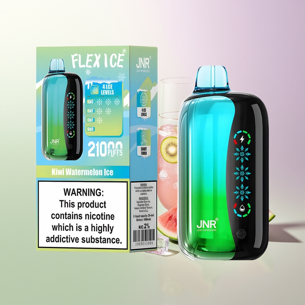 JNR Flex Ice 21000 Pufova Podesivi Led 26ml Dual Mesh 1.2 Ohm Kiwi Lubenica Led