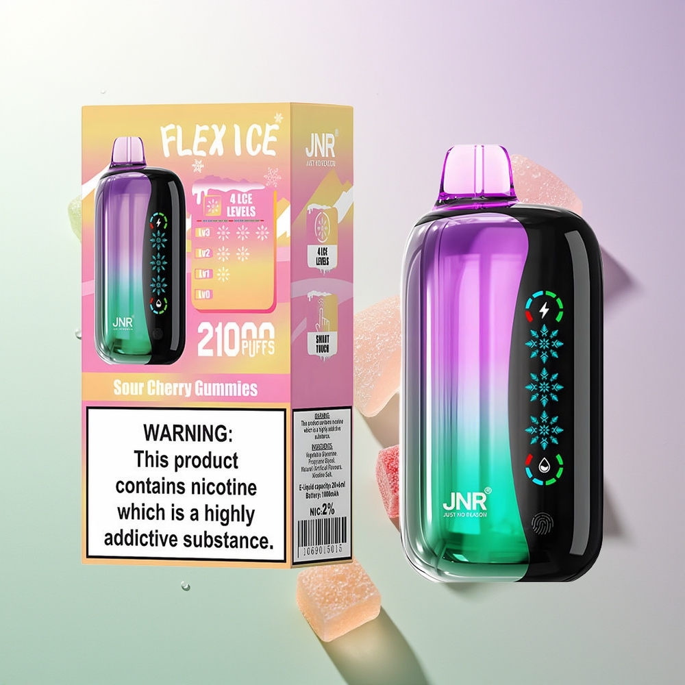 JNR Flex Ice 21000 Pufova Podesivi Vazduh Dodirni Ekran 26ml E-tečnost 1.2 Ohm Dual Mesh 1000mAh Baterija Type-C