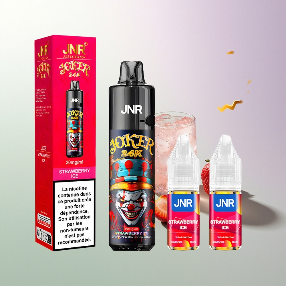 JNR Joker 24000 Puff 2% Nikotina Vidljivi Nivo Tekućine Jagoda Led Srbija Dobavljači