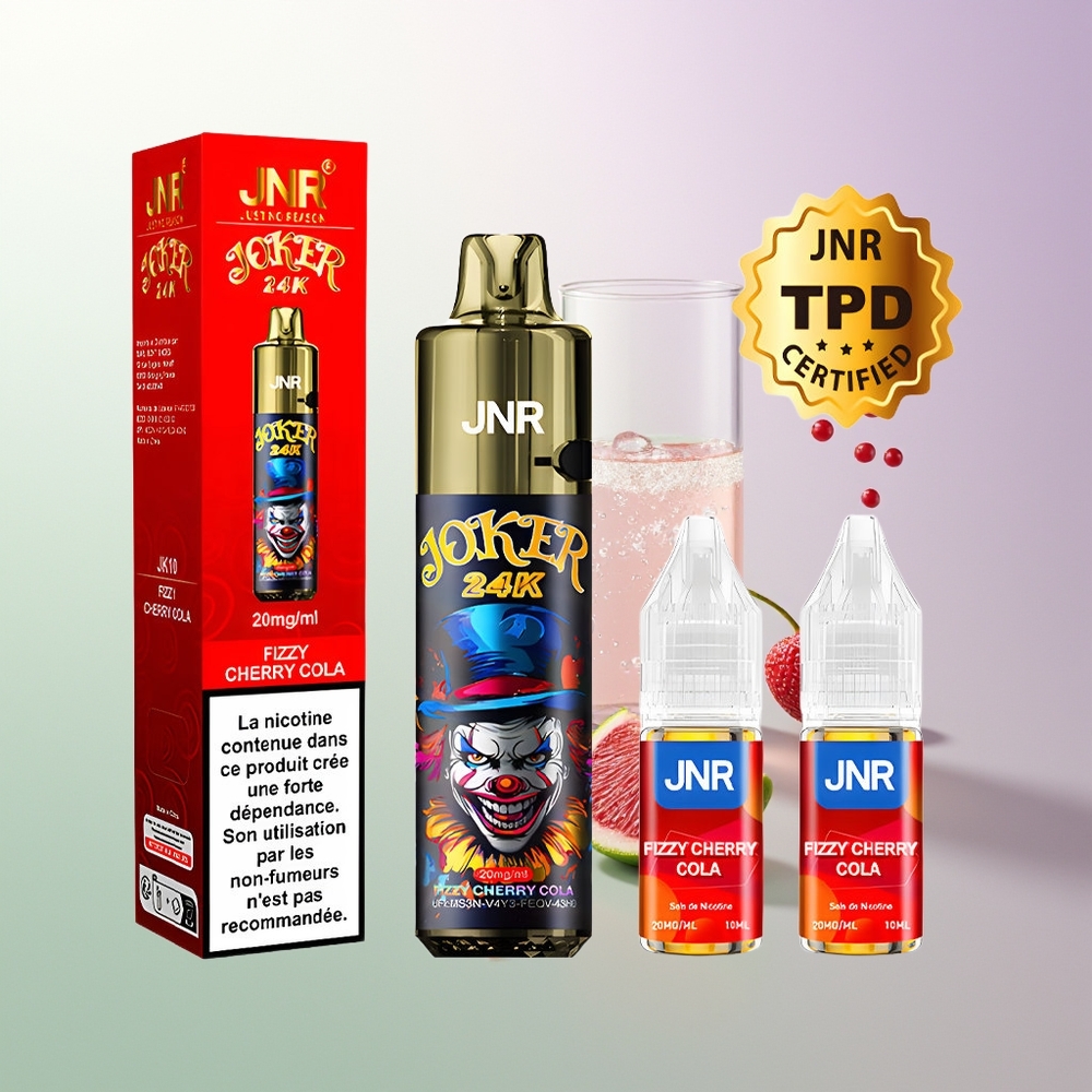 JNR Joker 24000 Puffs Refillable Pod Vidljivi Nivo Tekućine 800mAh Baterija Gazirana Trešnja Kola Srbija Dobavljači