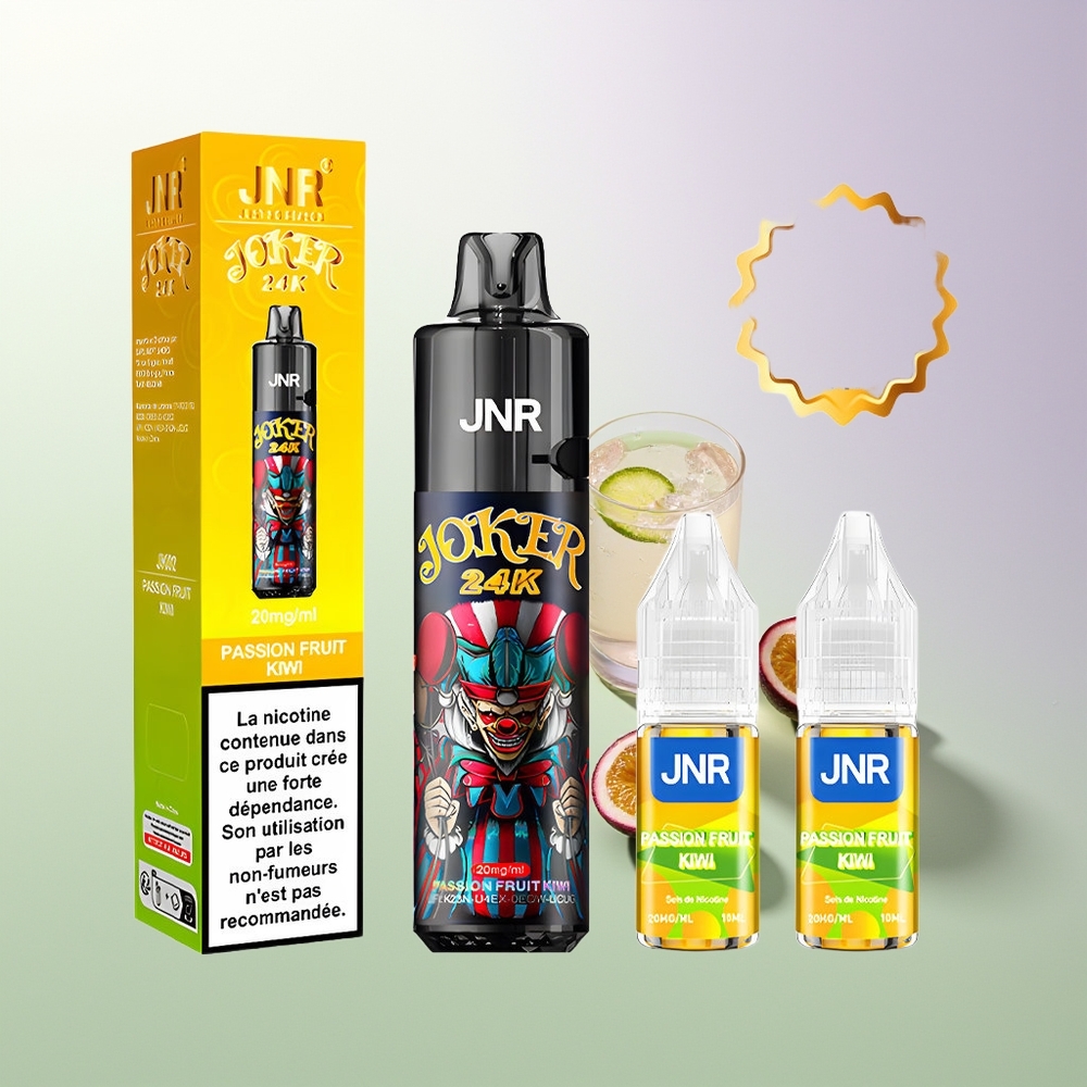JNR Joker 24000 Pufova Refillable Side Design Vidljivi Nivo Tekućine 800mAh Baterija Pasiflora Kivi Srbija Dobavljači