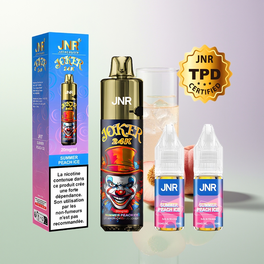 JNR Joker 24000 Pufova Refillable Vidljivi Nivo Tekućine 800mAh Baterija Letnja Breskva Led