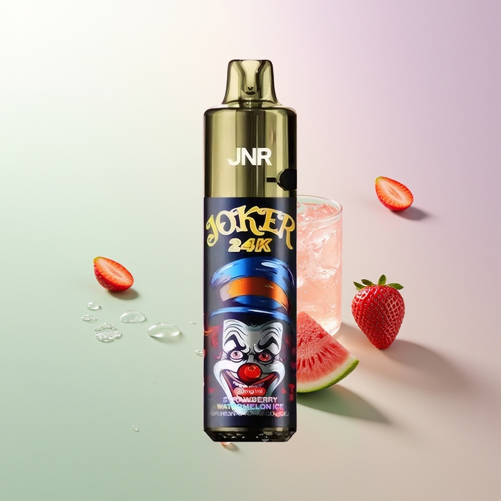 JNR Joker 24000 Pufova Refillable sa Vidljivim Nivoom Tekućine 800mAh Baterija Jagoda Lubenica Led