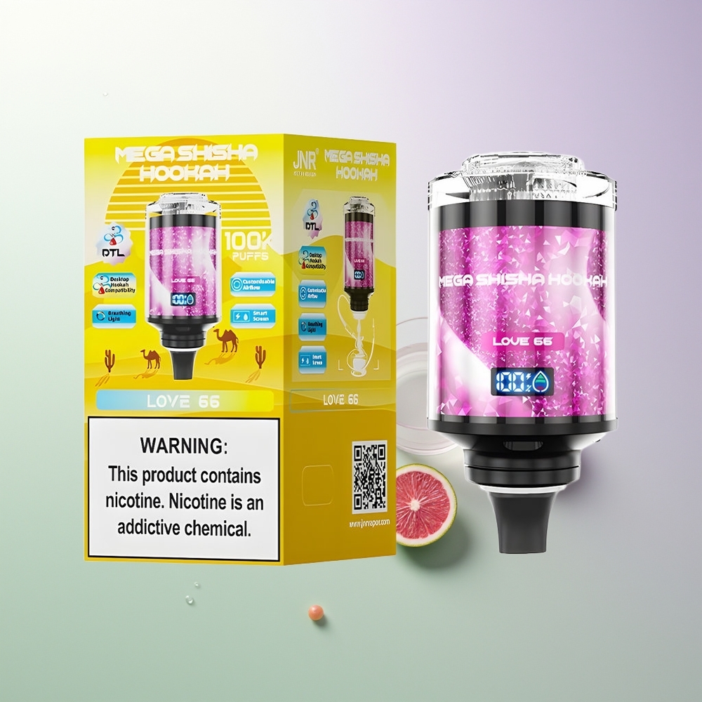 JNR Mega Shisha Hookah 100K 1 Usta 2200mAh Tip-C Bela Ljubav 66