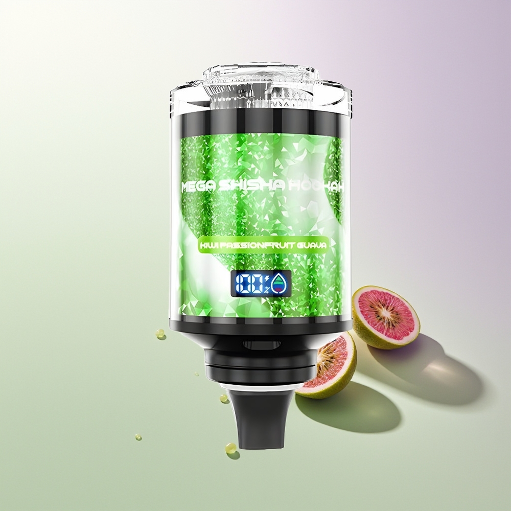 JNR Mega Shisha Hookah 100K 2200mAh Tip-C Kiwi Pasulj Guava