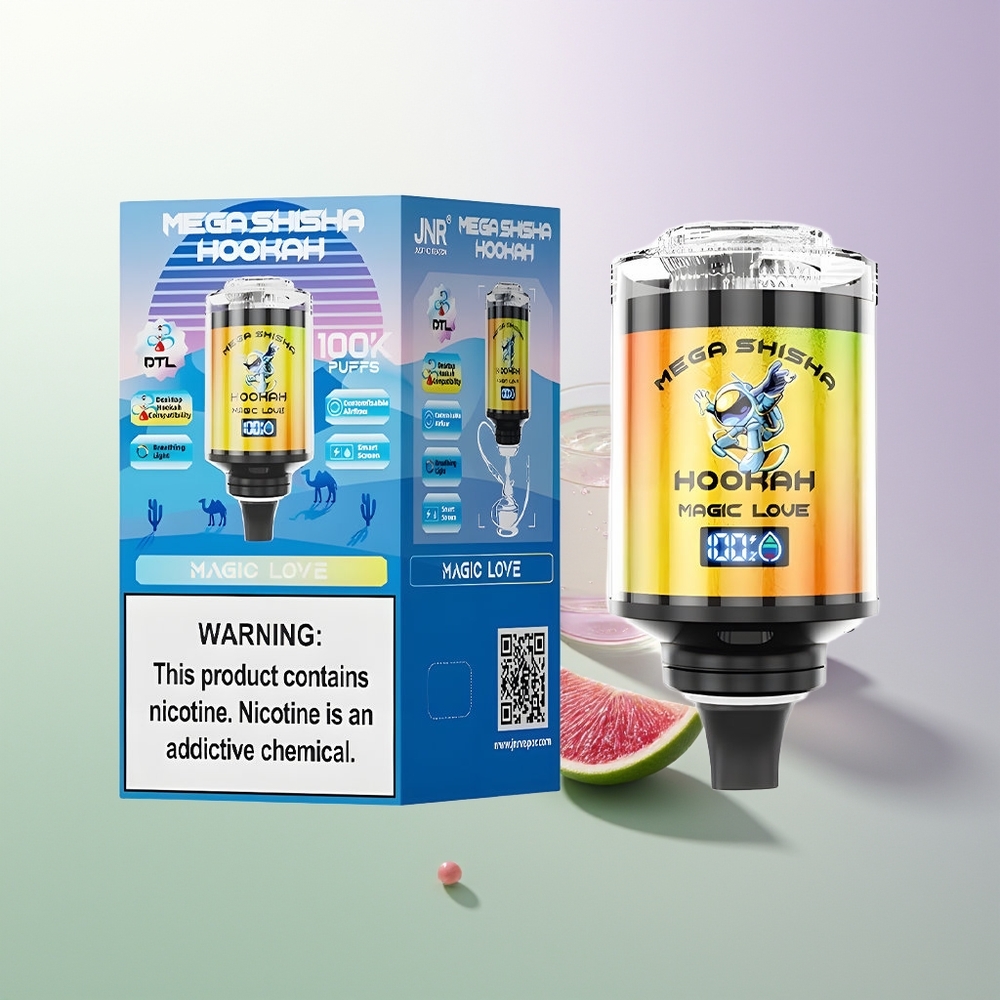 JNR Mega Shisha Hookah 100K 60ml 2200mAh Tip-C Magična Ljubav Srbija Dobavljači