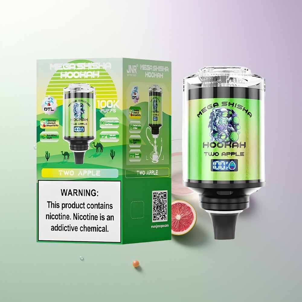 JNR Mega Shisha Hookah 100K Dve Jabuke Kompatibilnost za Desktop 2200mAh Pametni Ekran Srpski Distributeri