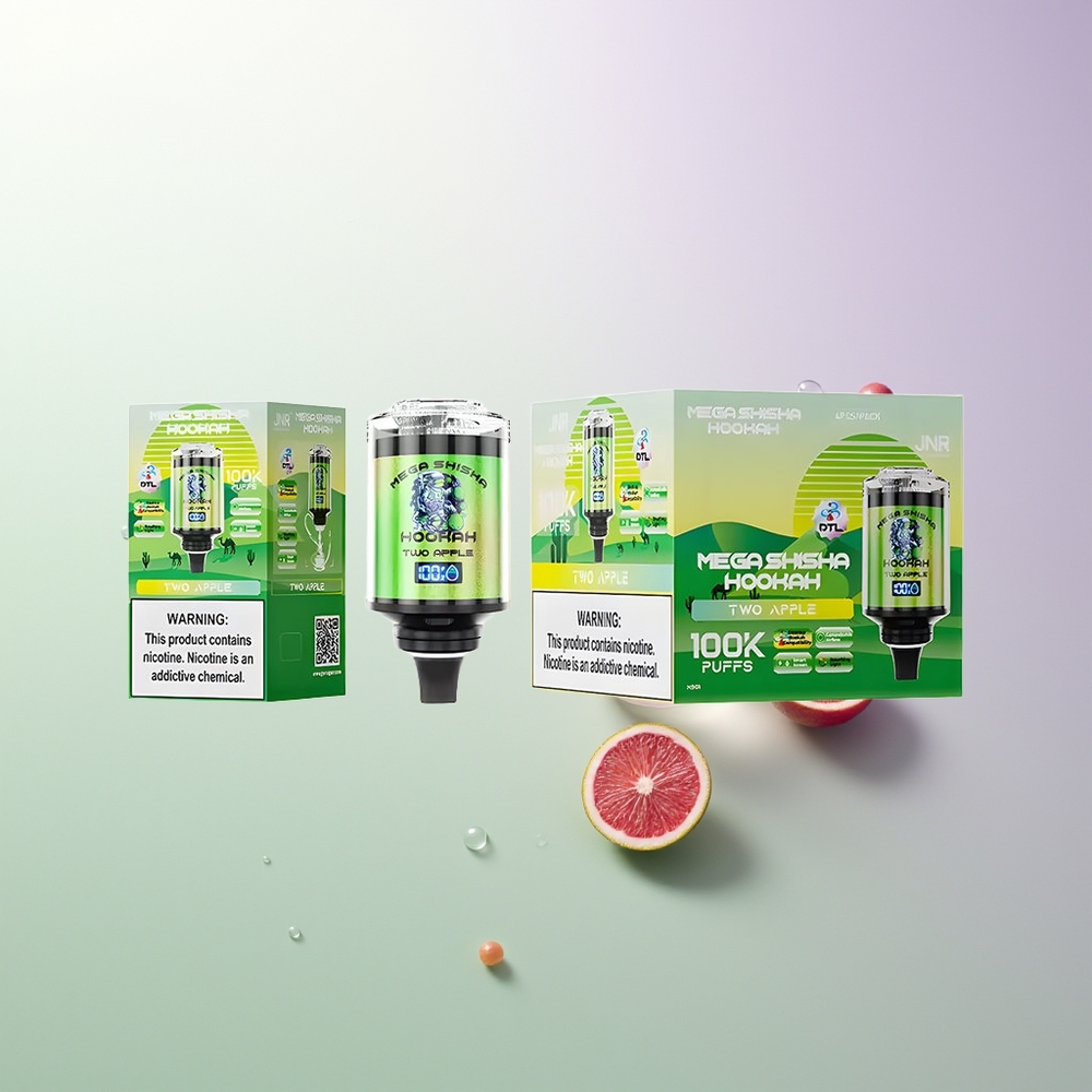 JNR Mega Shisha Hookah 100K Dve Jabuke Kompatibilnost za Desktop 2200mAh Pametni Ekran Srpski Distributeri