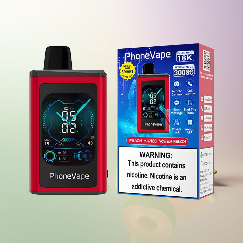 JNR PhoneVape 30000 pufova Punjače sa Turbo Modom i Podesivim Protokom Vazduha Breskva Mango Lubenica
