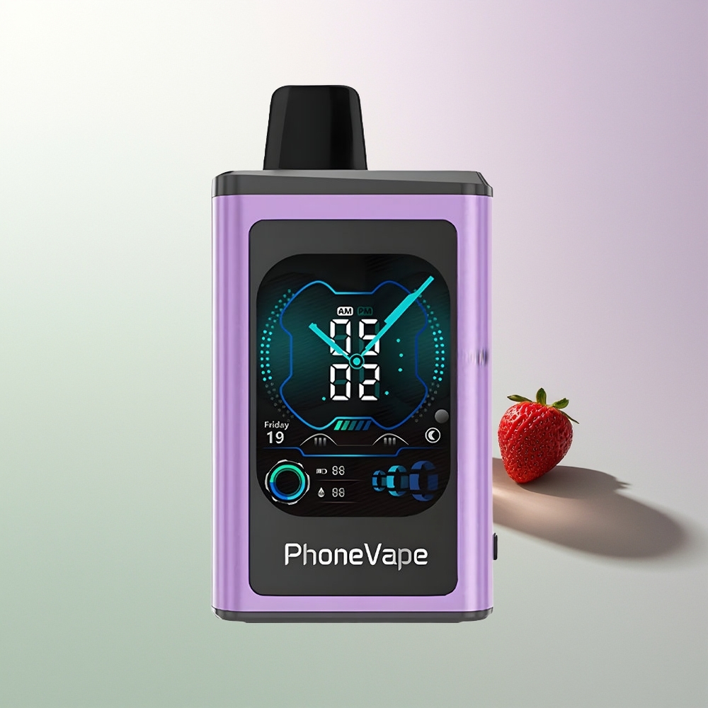 JNR PhoneVape 30000 pufova Punjenje Type-C Turbo Režim Podešavanje Protoka Vazduha Aplikacija Kontrola 2% 5% Nikotina Jagoda Led Srbija Dobavljači