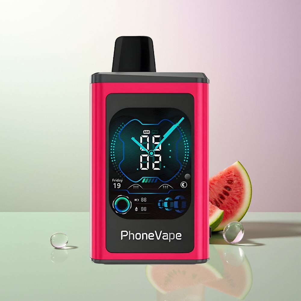 JNR PhoneVape 30000 pufova Turbo Rešetka Prijatelj Aplikacija Kontrola Pun Ekran Lubenica Led