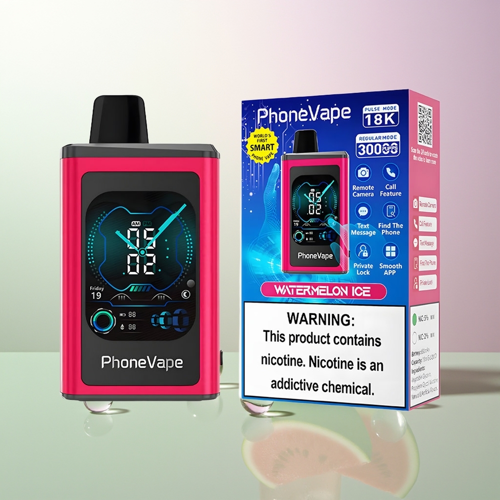JNR PhoneVape 30000 pufova Turbo Rešetka Prijatelj Aplikacija Kontrola Pun Ekran Lubenica Led