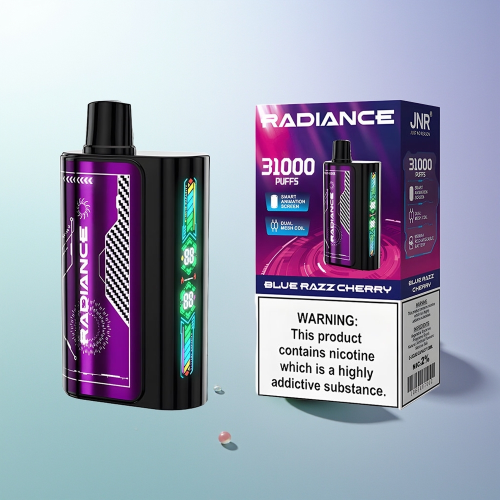 JNR Radiance 31000 Pufova Dual Mesh Ecigareta 28ml Plava Malina Trešnja